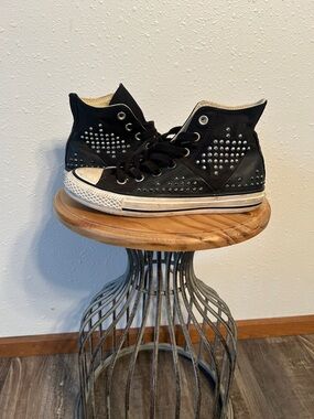 Converse Black Studded High-Top Sneakers